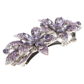 Vaguelly Flower Rhinestone Hair Clip for Women Durable Decorative Hair Accessory Unique Floral Design for Weddings Parties and Daily Wear