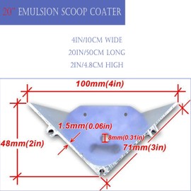 WYDDDARY Emulsion Scoop Coater 20''L x 4''W Screen Printing Scoop Coater Silk Screen Printing Aluminum Alloy Coating Tool