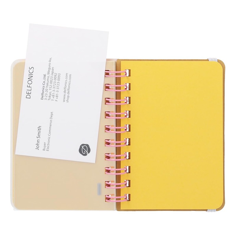 Delphonics Rolburn Notebook with Pocket, Schola, Mini (Light Yellow)