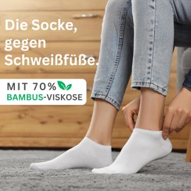 MEDOLY Sneaeker Bamboo Trainer Socks (9 Pairs) Against Sweaty Feet, Without Elastic Waistband, with 70% Viscose - Sneaeker Socks for Men and Women, 9 x black, 43 - 46