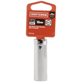 CRAFTSMAN Deep Socket, Metric, 3/8-Inch Drive, 15mm, 6-Point (CMMT44432)