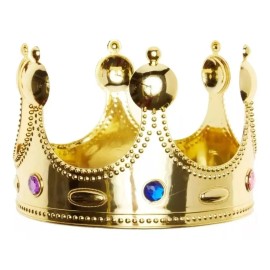 DAS 6 Coronas Rey Príncipe Dorada Plástico Boda Batucada Fiesta