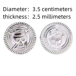 YKKJONLY 100 Pieces Plastic Treasure Coins, Treasure Coins Set, for Treasure Search, for Party Theme Scene Decorations, Pirate Coins (Silver)