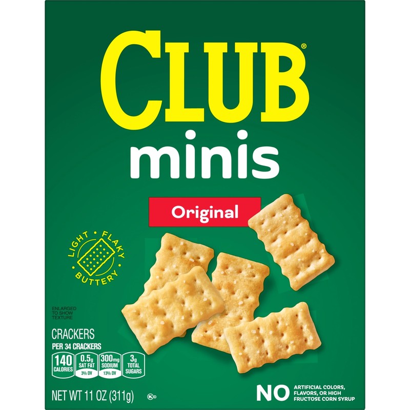 Club Crackers Minis, Lunch Snack, Original, 11oz Box