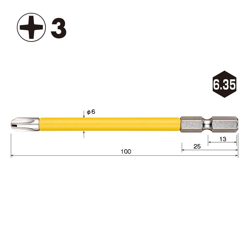 Vessel USB163100 Bit with Coated Tube Electric Ball Grip Driver