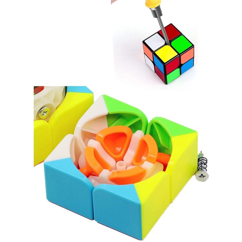2 Pack Qiyi Qidi S 2x2 Stickerless Speed ​​Cube Color