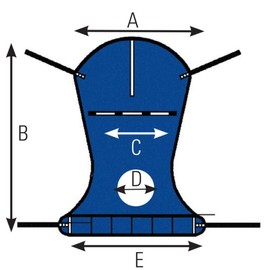 Invacare R114 Full Body Sling with Commode Opening for Patient Lift, Medium, Polyester, Purple/Blue