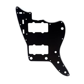 Musiclily Pro 13-Hole 65 60s Vintage Guitar Pickguard for Fender American Jazzmaster, 3Ply Black