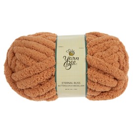 (Butterscotch) Jumbo Yarn for Crocheting & Knitting – Soft Yarn Skein – 28 Yards of 100% Polyester Yarn for Crocheting Blankets, Hats, & More – DIY Handcrafting Accessories