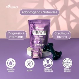 30 Sobres Magnesio, Vitamina D3, B12, Adaptógenos, para Mujer sin Azúcar
