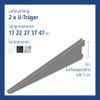 Element System Shelf Brackets, 2-row U Profile, Set of 2,