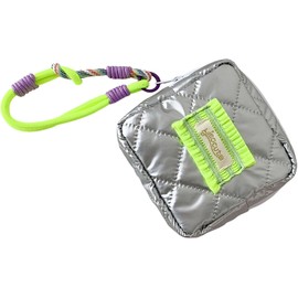 Bolsas de almacenamiento para toallas sanitarias, diseño de lazo anudado plateado, organizadores de maquillaje cuadrados portátiles para mujeres, bolsas de almacenamiento cuadradas portátiles