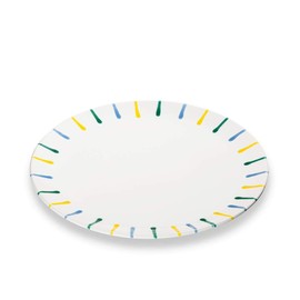 GMUNDNER KERAMIK Dinner Plate Cup Diameter 28 cm Colourful Flamed Crockery Handmade in Austria