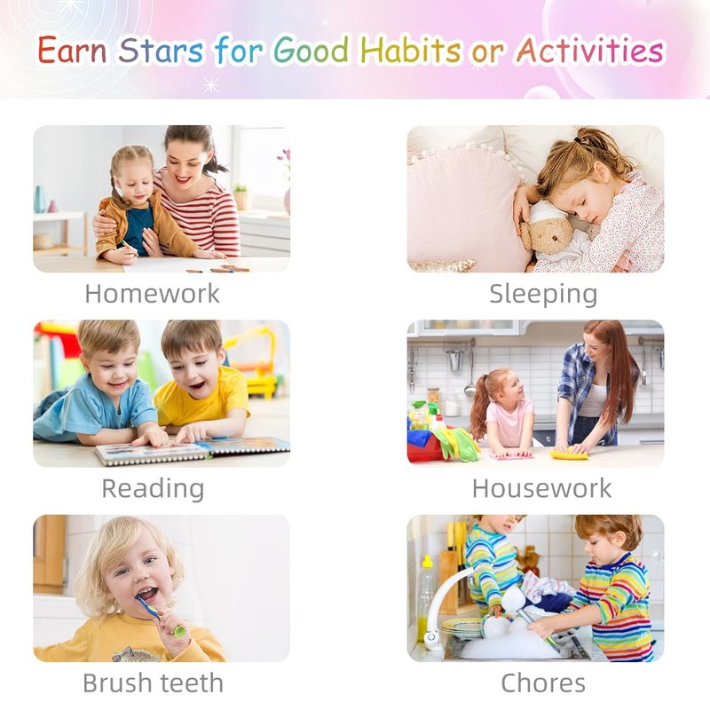 iSuperb Star Reward Jar for Kids, Star Responsibility Chores Chart