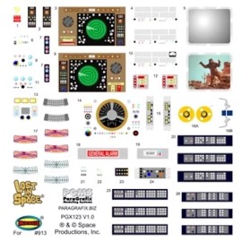 ParaGrafix Lost in Space - Jupiter 2 Decal Set for Stock Interior PGX122 For Moebius J2 Kit