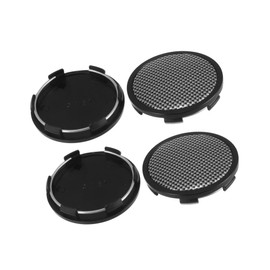 REPAIROCK 4pcs 65mm Dia 6 Clips Wheel Tyre Center Hub Caps Cover Black Base for Auto Vehicle Auto Replacement Parts