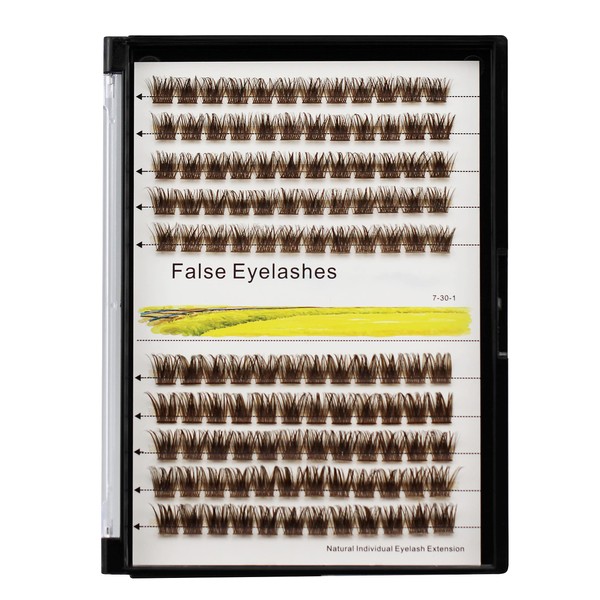 Bodermincer 120 Clusters 10mm+12mm/12mm+14mm/14mm+16mm Mixed Wide Cluster False Eyelash Individual