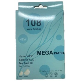 Pimple Patches with Hydrocolloid, Saycilic Acid | 108 ct (8mm & 12mm) | Invisible Acne Patches | Treatment for Zits, Blemishes, Acne & Pimples | Reduces Spot Risk. (Tea Tree Fresh)