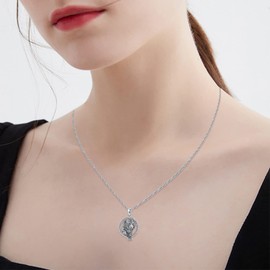 Tiger Necklace for Men/Women, Valentine's Day Gift 925 Sterling Silver Celtic Oxidation Tiger Pendant Punk Tiger Animal Jewellery Gift for Dad Mom Boyfriend Birthday Christmas