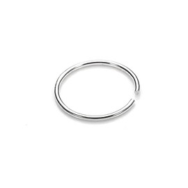 Other Fake Nose Ring, NO PIERCING REQUIRED 0.7mm Simple Nose Hoop, Tragus Hoop (8mm, Silver)