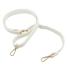 Litoexpe Cream White Purse Straps Leather Straps, Bag Straps Replacement Crossbody Leather Adjustable Replacement Strap, 27-51 Inch