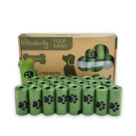Blanlody 450 Rolls Poo Bags Dogs, Biodegradable Dog Poop Bags with Leak Proof and Extra Thick, Compostable Easy Tear Dog Poop Bags With Dispenser And Lead Clip,Green Dog Waste Bags For Outdoor Walking