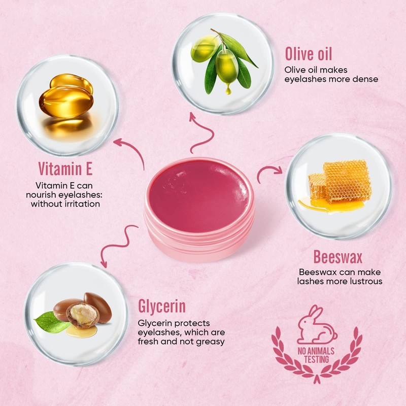 PERMANIA Eyelash Glue, Eyelash Lifting Glue, Eyebrow Glue, Strawberry Flavour,