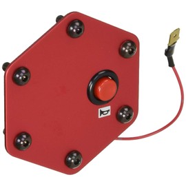 Daikei PLATE HORN BUTTON MOMO Momo Type Red & Red PHB-01