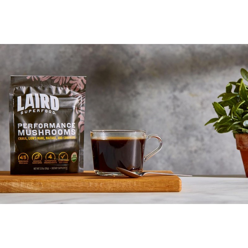 Laird Superfood Performance Mushroom Blend 3.17oz Energy Cognition Best By