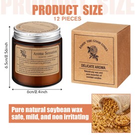 MTLEE 12 Pcs Candles for Home Scented Candles Gift Set for Women Long Lasting Aromatherapy Jar Candle Bulk Soy Wax Candles for Birthday Teacher Thanksgiving Anniversary (Flower Scent)