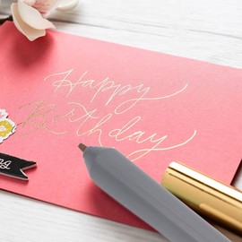 MUNEFE Heat Foil Pen, USB Stamping Pen, Heating Hot Stamping Pen, Stamping Embossing Crafting Tool for Drawing Writing Card Making(Gold)