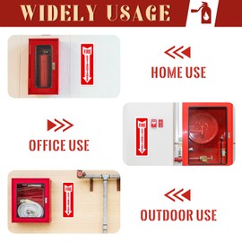 Fire Extinguisher Signs,12 Pack 4 X 12 Inch Safety Sign Sticker glow in the dark for Home Business with Arrow,Strong Self Adhesive Safety Sticker Signs Weatherproof and UV Protected for Indoor Outdoor