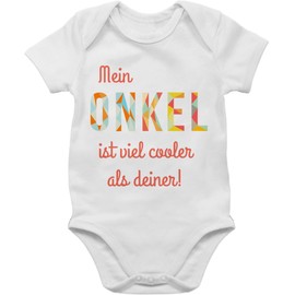 Shirtracer - Baby Bodysuit Boy Girl - Romper & - Mein Uncle ist viel Cooler als deiner, 2 White