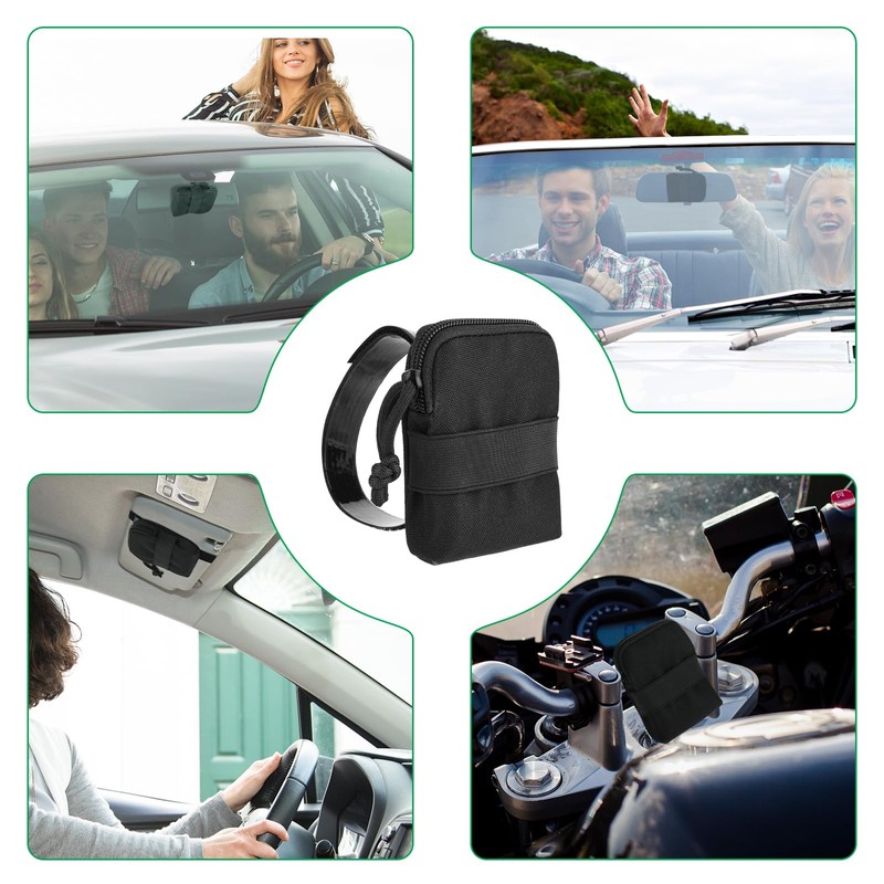 Homakover EZ Pass Organizer Holder with Strap, Toll Transponder Holder,