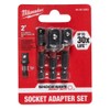 Milwaukee 48-32-5033 Power Drill Bit Extensions Shockwave Socket Adapter Set,