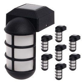 GreenLighting Marina Solar Post Cap Lights - Fits 4x4 Wood Outdoor Solar Powered Post Cap, Fence, Deck, Garden - Bright LED, Waterproof Nautical Lighting - Black 8 Pack