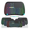 Mini Voice Bluetooth Keyboard, Rechargeable Wireless Keyboard with Touchpad, Backlit