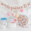 INNORU Mis Quince 15 Banner, Girls 15th Birthday Party Decorations,