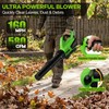 Leaf Blower Cordless, 580 CFM Airflow Electric Leaf Blowers with