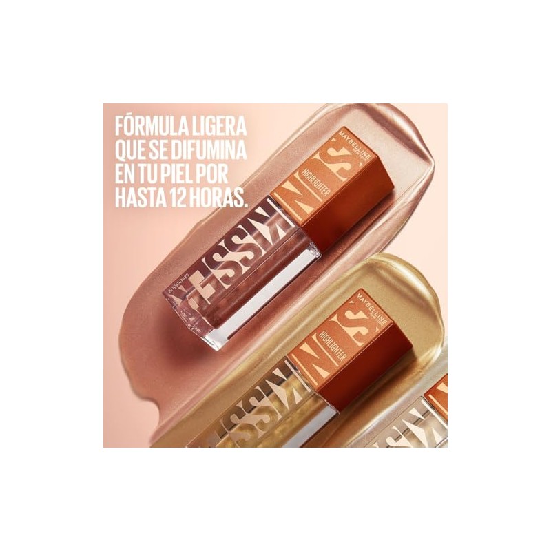Maybelline Sunkisser Iluminador Líquido, Efecto Sol al Instante, Fórmula de