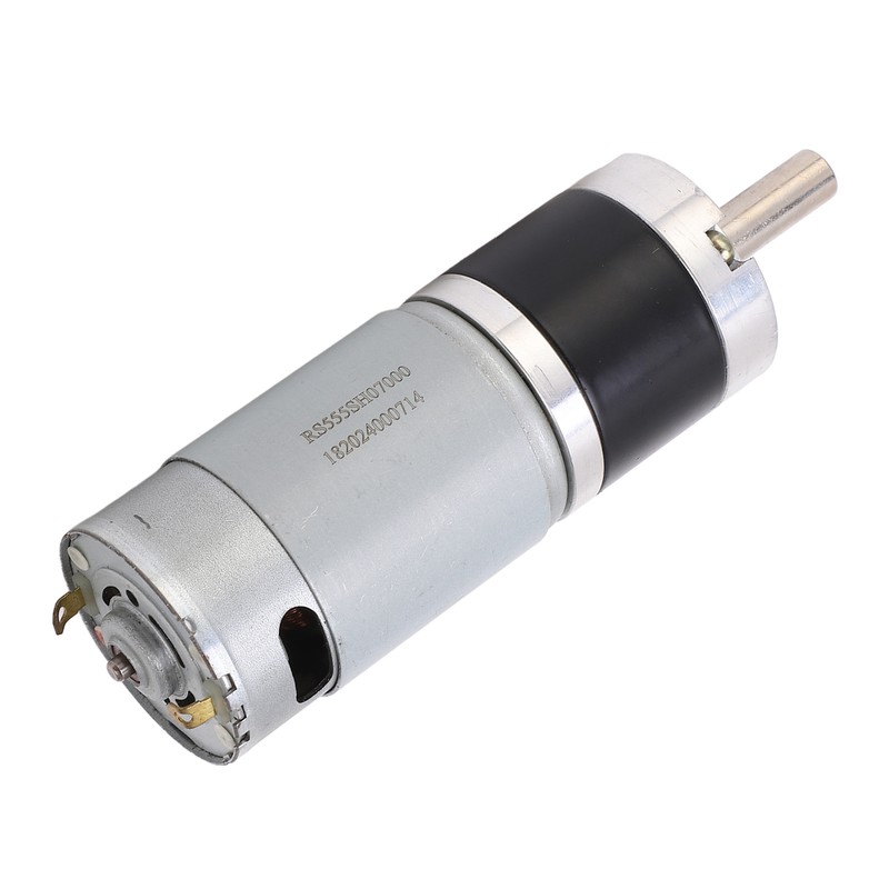 Black Silver Mini Gear Motor Low Noise High Torsion Robust
