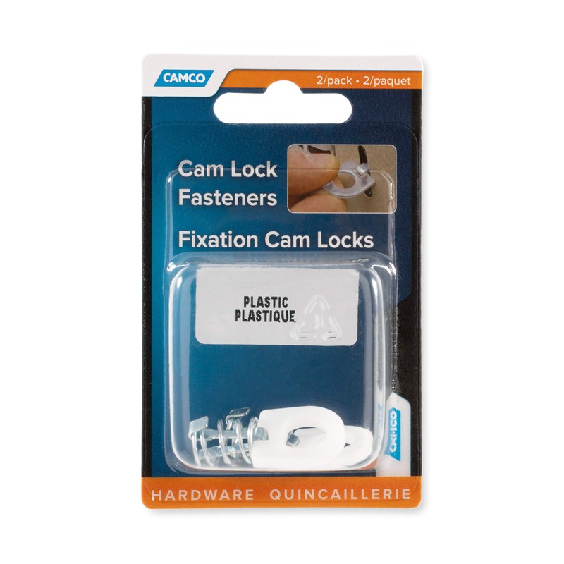 Camco 09203 Camloc Plastic Fastener - 2 Pack , White