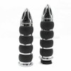 TDR Pair 1" Spike Chrome Hand Grips with Throttle Boss