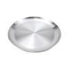 Antrader Silver Stainless Steel Tray,Round Stainless Steel Large Tray Round