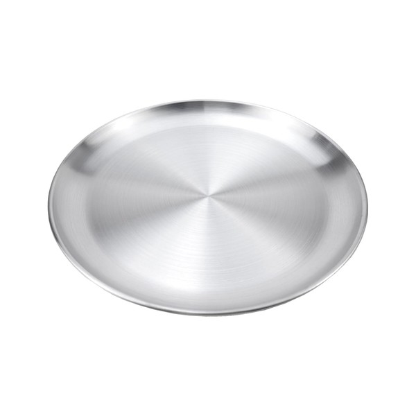 Antrader Silver Stainless Steel Tray,Round Stainless Steel Large Tray Round