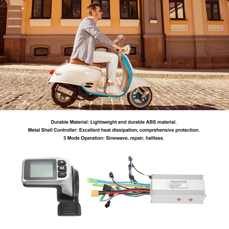 Electric Bike Sine Wave Brushless Controller Kit 36V 48V 1000W