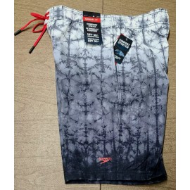 Speedo Bondi Men's Swim Boardshorts Medium Black White UPF 50 Inseam 9” MSRP$56