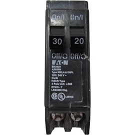 EATON CUTLER HAMMER BR3020 BR Duplex Breaker 1-30A/1 20A 120/240V 10K Non-CTL