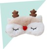 Mikinona Cartoon Animal Plush Eye Mask Elk Blindfold Sleep Mask