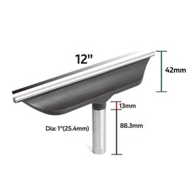 BMWOOD 12" Tool Rest with 1" Diameter 4" Total Length Stem, Wood Lathe Heavy Duty Round Bar Straight Tool Rest with M10x1.5 Thread.